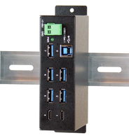 EXSYS EX-1197HMS huby i koncentratory USB 3.2 Gen 1 (3.1 Gen 1) Type-B 5000 Mbit/s Czarny