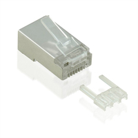 VALUE 21.99.3065 conector RJ-45 Metálico, Transparente