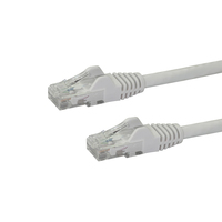 StarTech.com 35ft CAT6 Ethernet Cable - White CAT 6 Gigabit Ethernet Wire -650MHz 100W PoE RJ45 UTP Network/Patch Cord Snagless w/Strain Relief Fluke Tested/Wiring is UL Certifi...