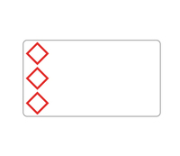 Brother LTZ12055F3PI etiket Rechthoek Wit, Rood