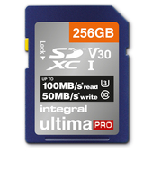 Integral 256GB SDXC 100-90MB/s UHS-I V30 256 Go SD