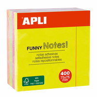 APLI 10974 zelfklevend notitiepapier Groen, Oranje, Roze, Geel Zelfplakkend