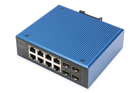 Digitus Conmutador Gigabit Ethernet PoE industrial de 8+4 puertos