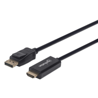 Manhattan 4K@60Hz DisplayPort auf HDMI-Kabel, DisplayPort-Stecker auf HDMI-Stecker, 1 m, schwarz