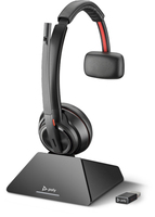POLY Savi 8210 UC Headset Vezeték nélküli Kézi Iroda/telefonos ügyfélközpont Bluetooth Fekete