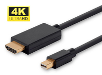 Microconnect MDPHDMI3B-4K cavo e adattatore video 3 m Mini DisplayPort HDMI tipo A (Standard) Nero