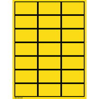 Brady 101810 self-adhesive label Rectangle Black, Yellow 525 pc(s)
