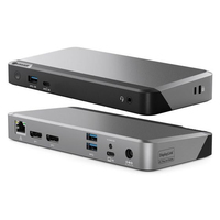 ALOGIC DUPRDX2-100 laptop-dockingstation & portreplikator Kabelgebunden USB 3.2 Gen 1 (3.1 Gen 1) Type-C Schwarz, Grau