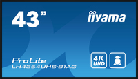 iiyama LH4354UHS-B1AG affichage de messages Écran plat de signalisation numérique 108 cm (42.5") LCD Wifi 500 cd/m² 4K Ultra HD Noir Intégré dans le processeur Android 11 24/7