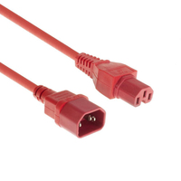 Microconnect PE1415R18 tápkábel Vörös 1,8 M C14 csatlakozó C15 csatlakozó