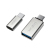 LogiLink AU0040 csatlakozó átlakító USB 3.1 C USB 3.0 A, Micro USB 2.0 Alumínium