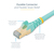 StarTech.com 30ft CAT6a Ethernet Cable - 10 Gigabit Shielded Snagless RJ45 100W PoE Patch Cord - 10GbE STP Network Cable w/Strain Relief - Aqua Fluke Tested/Wiring is UL Certifi...