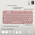 Logitech Pebble 2 Combo keyboard Mouse included RF Wireless + Bluetooth QWERTY US International Pink