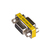 Akyga AK-AD-19 cable gender changer D-SUB Silver, Yellow