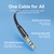 Vention 3.5mm Male to Male Audio Cable 1M Black Aluminum Alloy Type