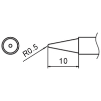 Hakko Composit Lötspitze für FM2027/2028, T15-B2/0,5x10 mm