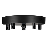 Ceiling Cup Metal Black Multi-Cord 5