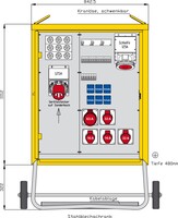 Fest-u. Marktplatzvert. 3 RCDs TypA, 10 LS 83100901