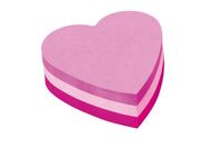 Post-it Heart Shaped Block Pad 70x70mm 225 Sheets Pink 2007H