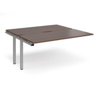Adapt sliding top add on units 1600mm x 1600mm - silver frame and walnut top