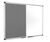 Bi-Office Maya 1200 x 900mm Combination Board (Felt/Melamine) Non-Magnetic Aluminium Frame (Grey/White)