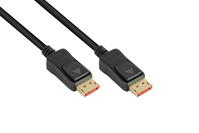 Anschlusskabel DisplayPort 1.4, 8K / UHD-2 @60Hz, vergoldete Kontakte, CU, schwarz, 3m, Good Connect