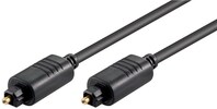 Toslink-Kabel 5 mm, 2 m, Schwarz - Toslink-Stecker > Toslink-Stecker, ø 5 mm