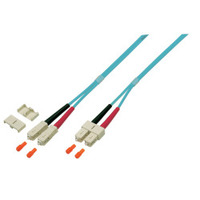 Duplex Jumper SC/SC 50/125µ 20 m, OM4, LSZH, aqua