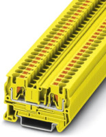 Durchgangsklemme, Push-in-Anschluss, 0,2-6,0 mm², 2-polig, 32 A, 8 kV, gelb, 321