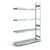 Wide span boltless shelving unit with steel shelves