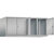 Altillo CLASSIC, puertas batientes que cierran al ras entre sí, 4 compartimentos, anchura de compartimento 300 mm, aluminio blanco.