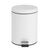 Bolero White Pedal Bin in Stainless Steel with Removal Inner Bucket 5L