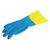 Mapa Alto 405 Liquid Proof Heavy Duty Janitorial Gloves Blue and Yellow - Large