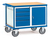fetra® Schwerer Werkstattwagen, Ladefläche 1000 x 700 mm, 1 Schrank, 4 Schubladen