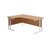 Jemini Radial Left Hand Cantilever Desk 1800x1200x730mm Nova Oak/White KF807902