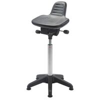 Heavy duty sit stand stool, height adjustment 550-740mm and 5 star nylon base with glides