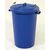 Coloured dustbin with locking clip lid, blue