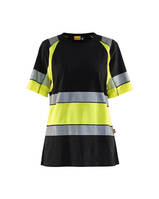 Damen High Vis T-Shirt 3410 Klasse 1 schwarz/gelb