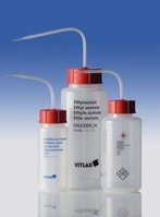 Sicherheitsspritzflaschen VITsafe™ mit Aufdruck Weithals PP/LDPE | Aufdruck Text: Aceton