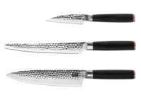 Le Set Essentiel : 3 couteaux (couteau d'office + couteau du chef gyuto + couteau à pain)