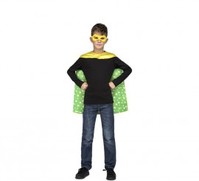 Disfraz o Capa de Súper Héroe Amarilla y verde para niños 3-6A
