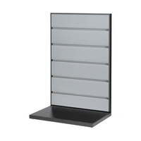 FlexiSlot Table Display Black Frame | light grey similar to RAL 7035