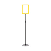 Info Stand / Promotional Display / Floorstanding Poster Stand "VZ" | yellow similar to RAL 1018 A4