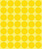 Markierungspunkte, Ø 18 mm, 22 Bogen/1.056 Etiketten, gelb