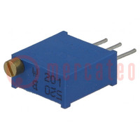 Potentiometer: für den Einbau; multiturn; 200Ω; 500mW; THT; ±10%