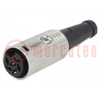 Plug; DIN; female; PIN: 6; Layout: 240°; straight; for cable; 34V; 2A