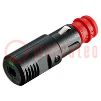 Cigarette lighter plug; screw terminal; 16A; Sup.volt: 12÷24VDC