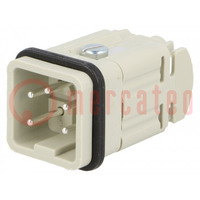 Connector: HDC; male; EPIC H-A; PIN: 5; 4+PE; size H-A 3; 23A; 400V