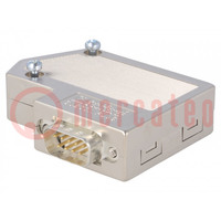 D-Sub; PIN: 9; angled 55°; spring clamp; for cable; Type: Profibus