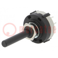Switch: rotary; Pos: 4; 0.3A/125VAC; 1A/30VDC; Poles number: 3; 30°